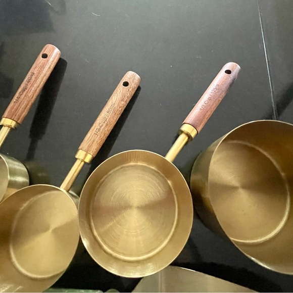 Mint Gold‎ and Brown Kitchen Tools Set - Picture 1 of 7